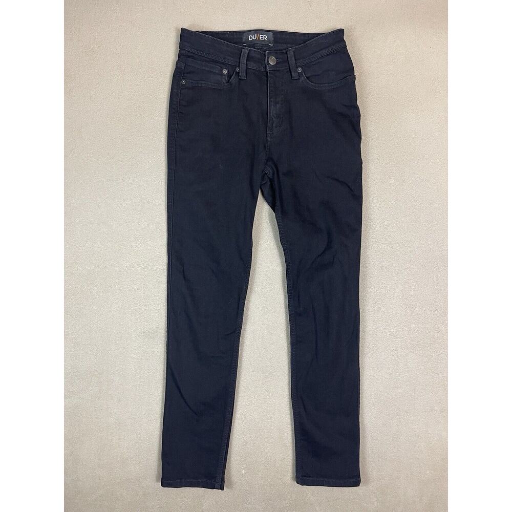 DU/ER Jeans Mens 29x30 Black L2X Slim Fit Tapered Stretch Mid Rise Denim